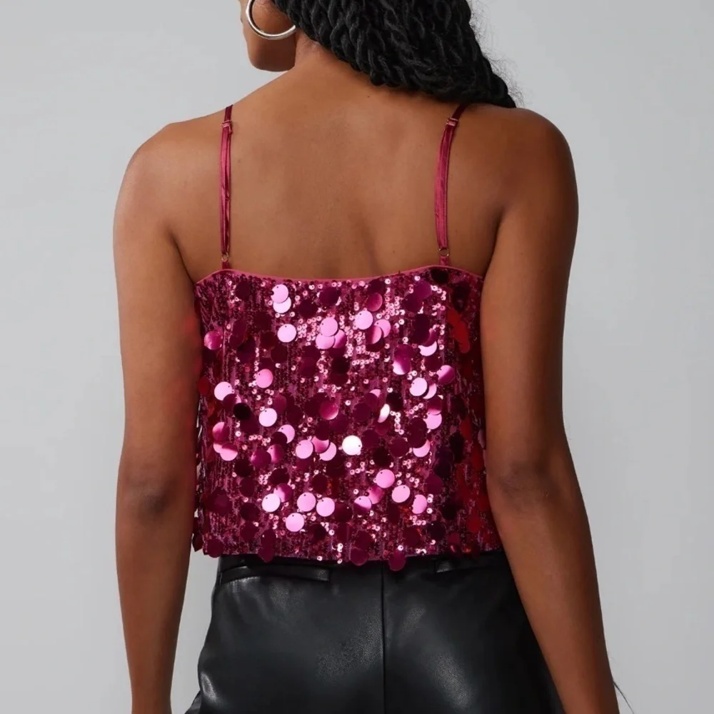 Lena | Sequin Camisole Top | Size Large - Picture 6 of 7
